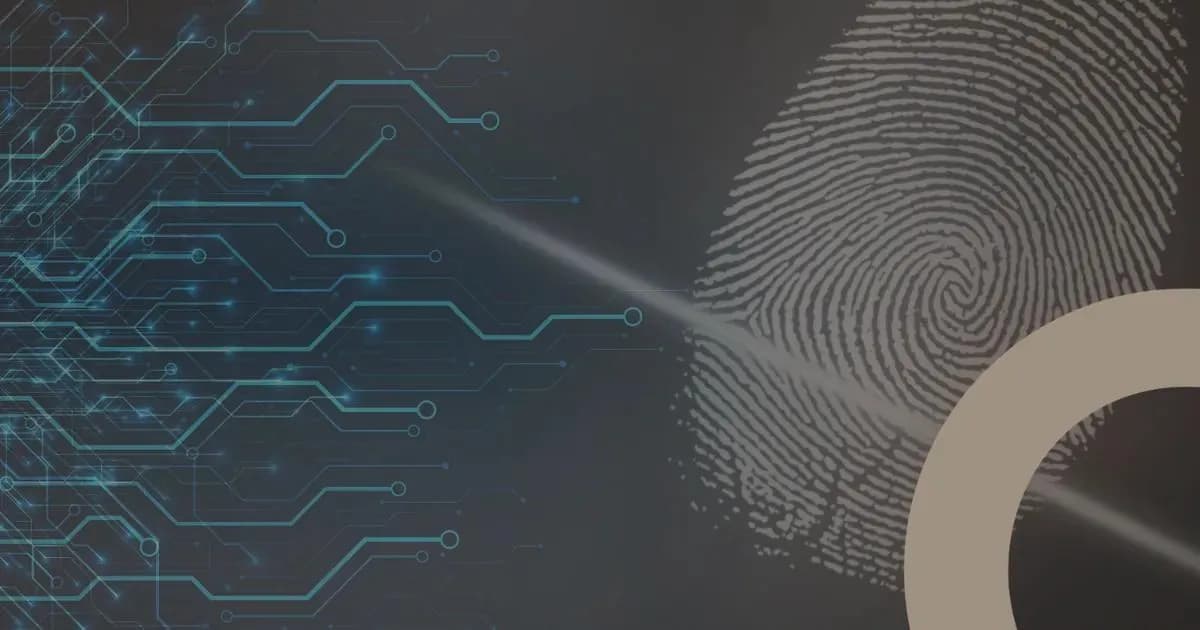 Circuit traces leading into a fingerprint: detection versus enforcement in anti-piracy