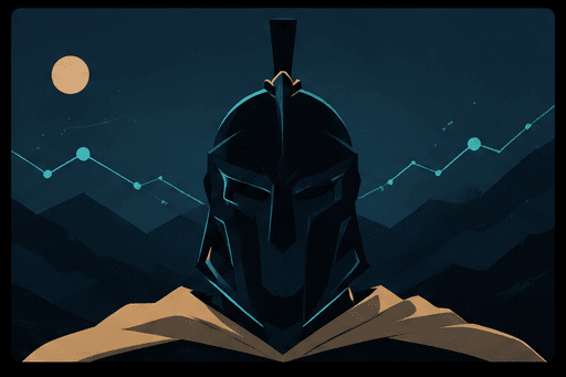 Illustration: a guardian helmet above an open book, with a rising line chart behind it.